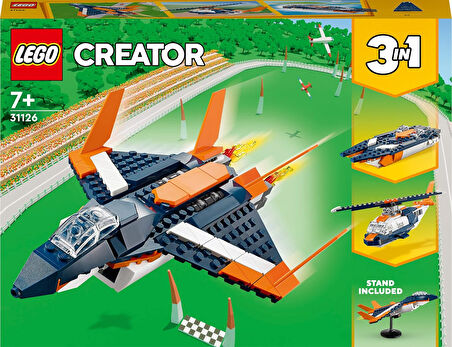 Lego® Creator 3’Ü 1 Arada Süpersonik Jet 31126-7 Yaş Ve Üzeri Çocuklar Için Jet Uçağı, Helikopter Ve