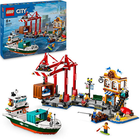 Lego City Yük Gemili Liman 60422-8 Yaş Ve Üzeri Çocuklar Için Yaratıcı Oyuncak Yapım Seti