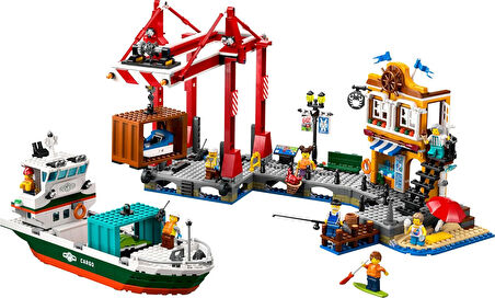 Lego City Yük Gemili Liman 60422-8 Yaş Ve Üzeri Çocuklar Için Yaratıcı Oyuncak Yapım Seti