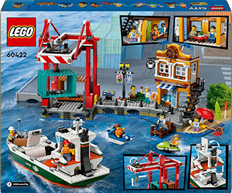 Lego City Yük Gemili Liman 60422-8 Yaş Ve Üzeri Çocuklar Için Yaratıcı Oyuncak Yapım Seti