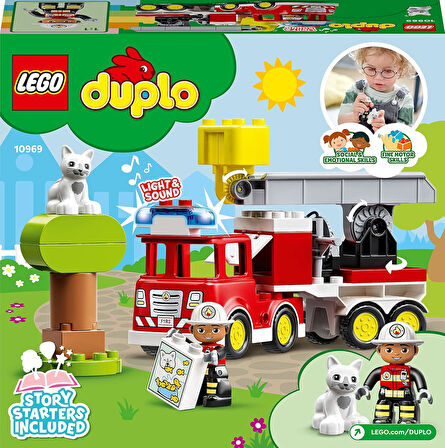 Lego® Duplo® Kurtarma İtfaiye Kamyonu 10969-2 Yaş Ve Üzeri Çocuklar Için Işıklı Ve Sirenli İtfaiye K