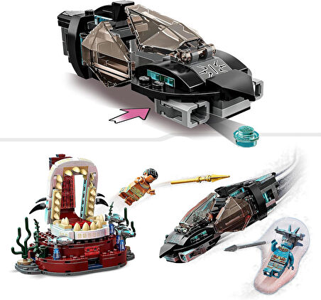 Lego Marvel Kral Namor’Un Taht Odası 76213-7 Yaş Ve Üzeri Çocuklar Için Black Panther Oyuncak Yapım 