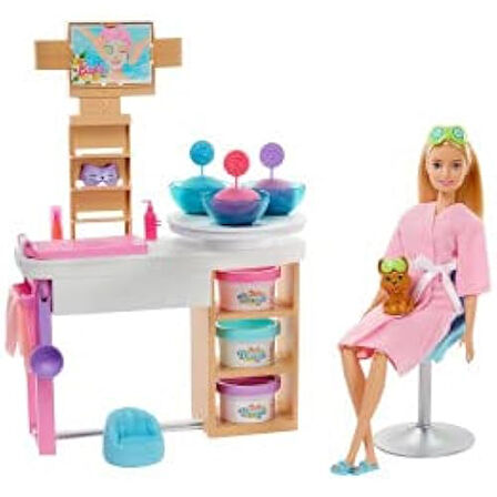 Barbie Wellness - Yüz Bakımı Yapıyor Oyun Seti, 4 Yaş Ve Üzeri, Gjr84