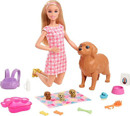Barbie Ve Yeni Doğan Köpekler Oyun Seti, 3 Yaş Ve Üzeri, Hck75