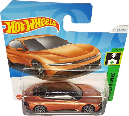 Hot Wheels - Delorean Alpha5 - Hw Green Speed 7/10 - Htd32 - Short Card - Dmc - Turuncu Metalik - Ma