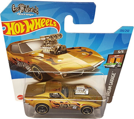 Hot Wheels - ´68 Corvette - Gas Monkey Garage - Hw Dream Garage 5/5 - Hkh23 - Short Card - Gold Meta