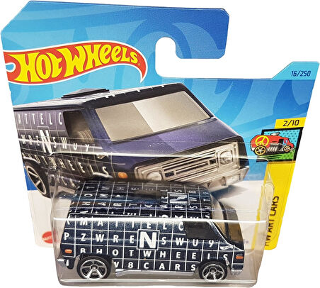 Hot Wheels - 70S Van - Hw Art Cars 2/10 - Hkk16 - Short Card - Metal Flake Navy Blue - Mattel 2023