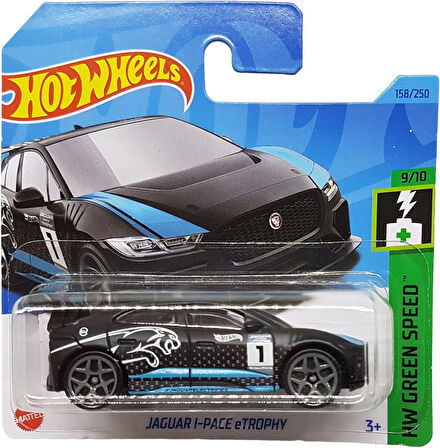 Hot Wheels - Jaguar I-Pace Etrophy - Hw Green Speed 9/10 - Hkh60 - Short Card - Siyah - Mattel 2023