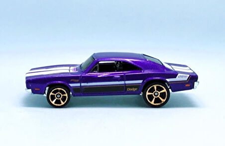 Hot Wheels - ´69 Dodge Charger 500 - Then And Now 8/10 - Hkj46 - Short Card - Metalik Mor - Mattel 2