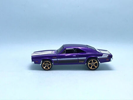 Hot Wheels - ´69 Dodge Charger 500 - Then And Now 8/10 - Hkj46 - Short Card - Metalik Mor - Mattel 2