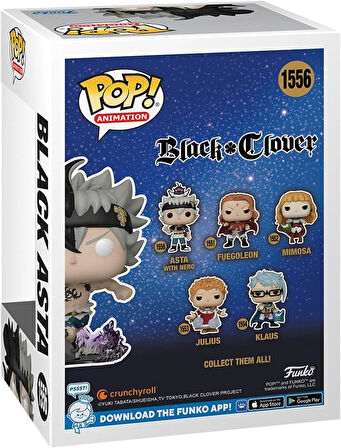 Funko Pop! Animasyon: Black Clover - Black Asta (Glow In The Dark) Figür (Eğlence Dünyası Özel)