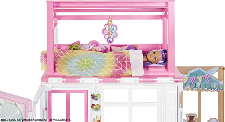 Barbie'Nin Taşınabilir Portatif Evi, 3 Yaş Ve Üzeri, Hcd47