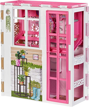 Barbie'Nin Taşınabilir Portatif Evi, 3 Yaş Ve Üzeri, Hcd47