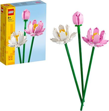 Lego® Iconic Lotus Çiçekleri 40647 - Dekoratif, Koleksiyonluk Ve Sergilenebilir Çiçek Modeli Yapım S