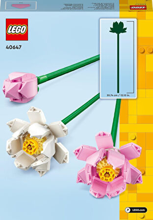 Lego® Iconic Lotus Çiçekleri 40647 - Dekoratif, Koleksiyonluk Ve Sergilenebilir Çiçek Modeli Yapım S