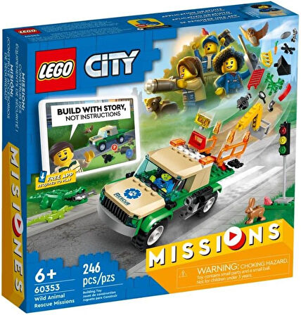 Lego® City Vahşi Hayvan Kurtarma Görevleri 60353-6 Yaş Ve Üzeri Çocuklar Için İnteraktif, Dijital Ma