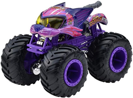 Hot Wheels Monster Trucks 1:64 Güçlü İkili Arabalar Hotweiler - Scratch Attack Fyj64-Hwn66