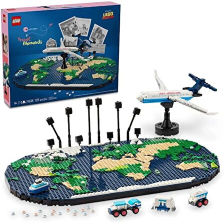 Lego Seyahat Anıları 41838 - Seyahat Etmeyi Seven Aileler İçin Dünya Haritası İçeren Yaratıcı Oyunca