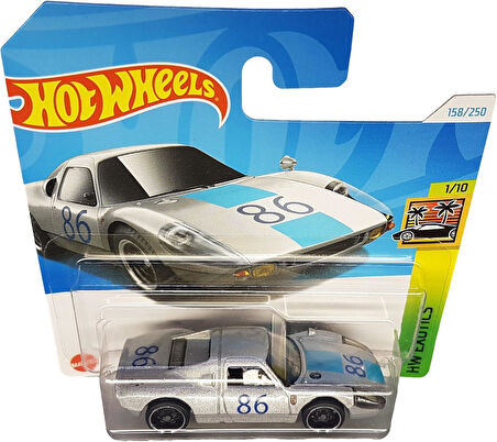 Hot Wheels - Porsche 904 Carrera Gts - Hw Exotics 1/10 - Hry73 - Kısa Kart - Gümüş Metalik - Mattel 