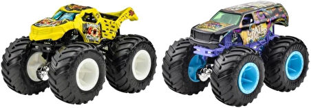 Hot Wheels Monster Trucks 1:64 Güçlü İkili Arabalar Totaled - Crate Danger Fyj64-Hwn57