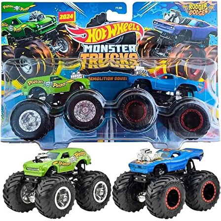 Hot Wheels Monster Trucks 1:64 Güçlü İkili Arabalar Poi̇son Pi̇nto - Rodger Dodger Fyj64-Hwn70