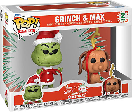 Funko Pop! Kitaplar: Grinch Noel'I Nasıl Çaldı - Grinch Ve Max, 2'Li Paket