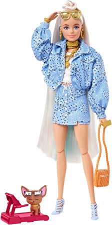 Barbie Extra - Mavi Takımlı Bebek, 3 Yaş Ve Üzeri, Hhn08