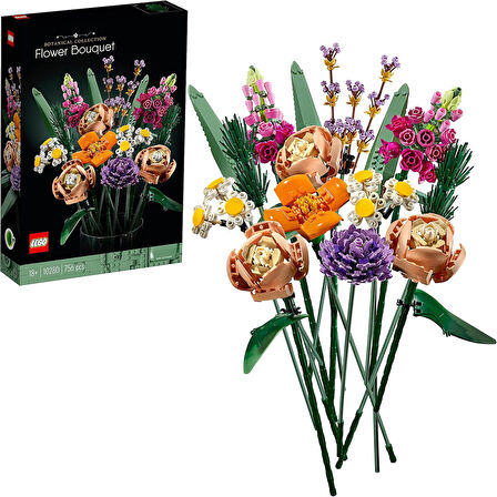Lego Icons Çiçek Buketi 10280 - Yetişkinler İçin Lego Botanik Koleksiyonunun Tamamlayıcısı Sergilene