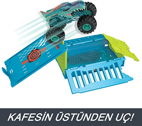 Hot Wheels Monster Trucks 1:24 Mega Wrex'In Çarpışma Kafesi, 3 Yaş Ve Üzeri, Hnc29