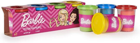 Barbie Oyun Hamuru 4'Lü Paket - (4 X 100 Gr)