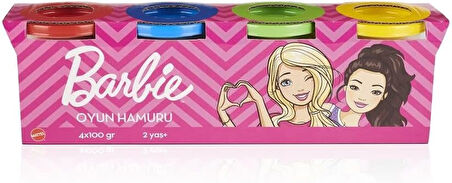 Barbie Oyun Hamuru 4'Lü Paket - (4 X 100 Gr)