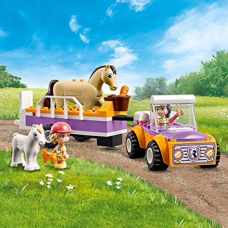 Lego Friends At Ve Midilli Römorku 42634-4 Yaş Ve Üzeri Çocuklar Için Liann Ve Zoya Minifigürü İçere