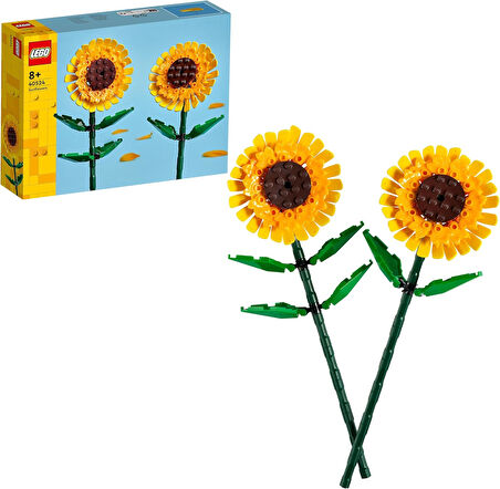 Lego Iconic Ayçiçeği 40524 - Dekoratif, Koleksiyonluk Ve Sergilenebilir Çiçek Modeli Yapım Seti (191
