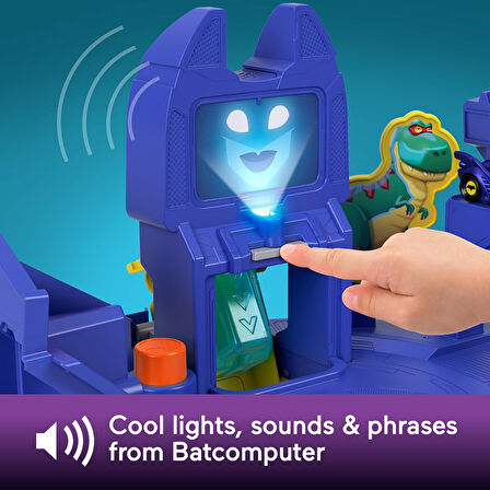 Fisher-Price Dc Batwheels Oyuncak Araba Yarışı Pisti Oyun Seti, Işıklar Ve Sesler Ile Fırlatma Ve Ya
