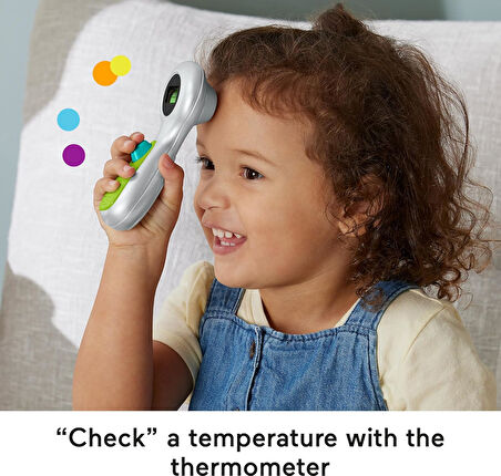 Fisher-Price Okul Öncesi Pretend Play Tıbbi Kit 7 Parçalı Doktor Çantası Giydirme Oyuncakları 3+ Yaş