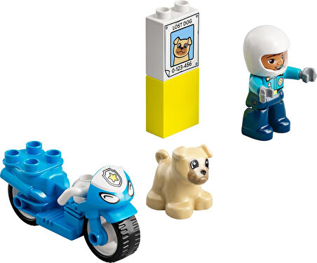 Lego® Duplo® Kurtarma Polis Motosikleti 10967-2 Yaş Ve Üzeri Çocuklar Için Polis Motosikleti İçeren 