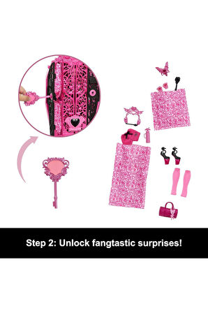 Skulltimate Secrets Bebek Ve Aksesuar Seti, Canavar Gizemleri Draculaura Giydirme Dola