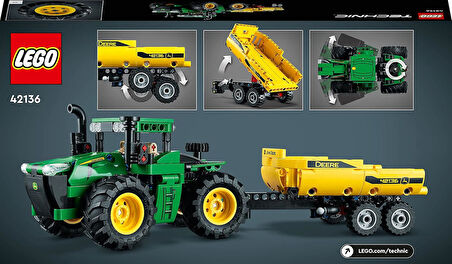 Lego® Technic John Deere 9620R 4Wd Traktör 42136-8 Yaş Ve Üzeri Çocuklar Için Oyuncak Traktör Yapım 