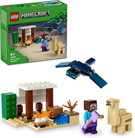 Lego Minecraft Steve'In Çöl Keşfi 21251-6 Yaş Ve Üzeri Macera Oyunları Seven Çocuklar Için 3 Adet Le