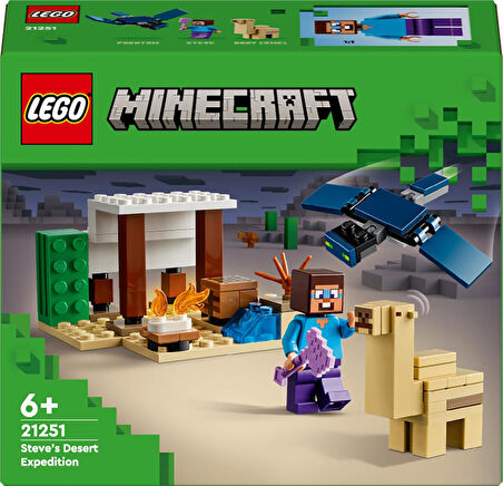 Lego Minecraft Steve'In Çöl Keşfi 21251-6 Yaş Ve Üzeri Macera Oyunları Seven Çocuklar Için 3 Adet Le