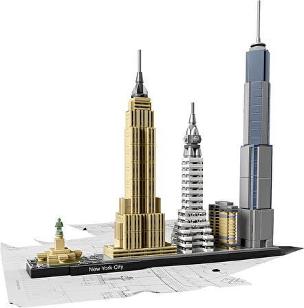 Lego Architecture New York City 21028 - Seyahat, Mimari Ve Tarih Meraklısı Yetişkinler Için Koleksiy