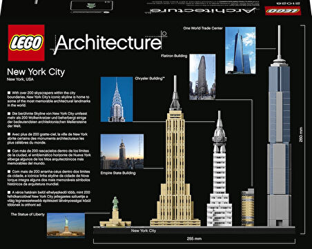 Lego Architecture New York City 21028 - Seyahat, Mimari Ve Tarih Meraklısı Yetişkinler Için Koleksiy