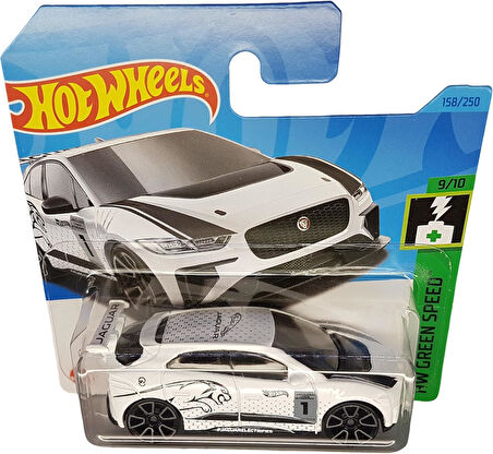 Hot Wheels - Jaguar I-Pace Etrophy - Hw Green Speed 9/10 - Hkk25 - Short Card - Beyaz - Mattel 2023
