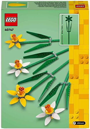 Lego Iconic Nergis 40747- Dekoratif, Koleksiyonluk Ve Sergilenebilir Çiçek Modeli Yapım Seti (216 Pa
