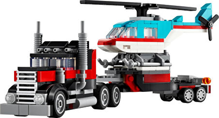 Lego Creator Helikopterli Açık Kasa Kamyon 31146-7 Yaş Ve Üzeri Çocuklar Için 3’Ü 1 Arada Yaratıcı O