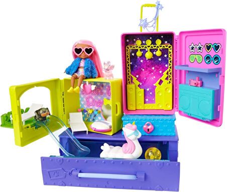 Barbie Extra Mini Ve Hayvan Dostları'Nın Seyahat Maceraları Oyun Seti, 2 Yavru Köpek Ve Barbie Extra