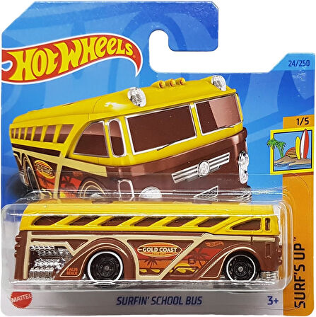 Hot Wheels - Surfin´School Bus - Surf´S Up 1/5 - Hkj32 - Short Card - Gold Coast Australia - Mattel 