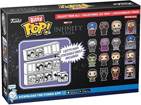 Funko Bitty Pop! Marvel - Iron Man - War Machine, Vision, Ultron Ve Sürpriz Mini Gizem Figürü - 2,2 