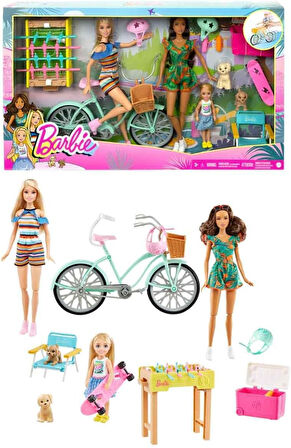 Barbie Mattel - Holiday Fun Bebek, Bisiklet Ve Aksesuarlar (Gxf32)
