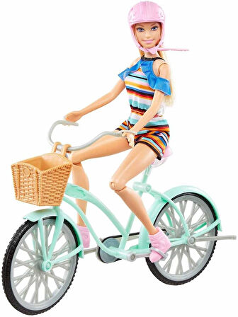 Barbie Mattel - Holiday Fun Bebek, Bisiklet Ve Aksesuarlar (Gxf32)